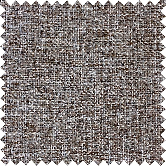 Macochico 100% Blackout Pinch Pleated Linen Curtains 84 Inch Length Thermal Blackout Curtains for Bedroom Living Room Nursery Light Coffee Farmhouse Burlap Curtains with Tieback 52”Wx84”L 1 Panel