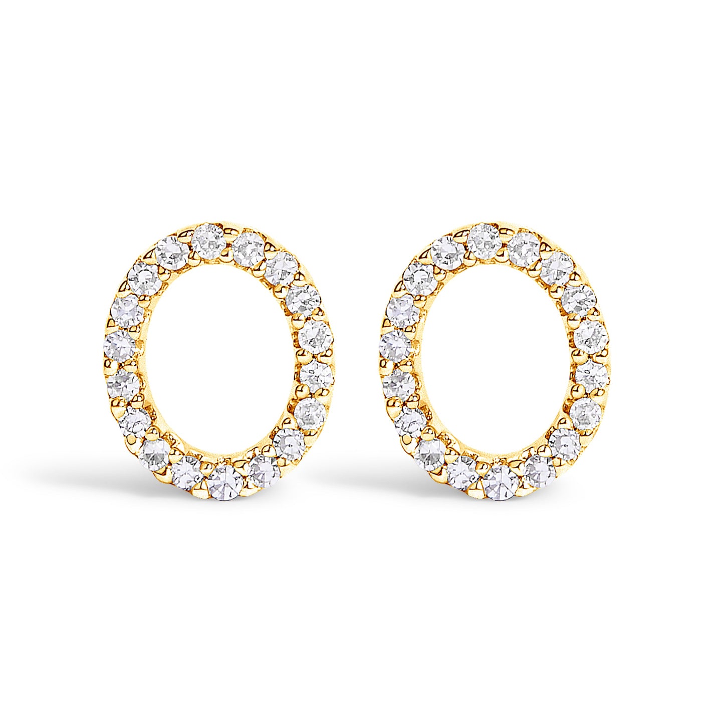 10K White Gold 1/10 Cttw Diamond Initial â€œAâ€ Stud Earring