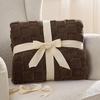 Bedsure GentleSoft Dark Brown Throw Blanket for Couch - Super Soft Cozy Blankets Gifts for Women Men Girls, Cute Small Fleece Throws for Bedroom Home Decor, 50x70 Inches