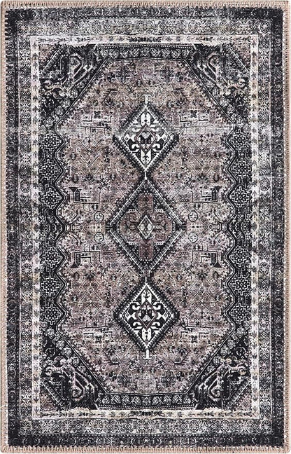 Keen Home Design 2x3 Rug - Machine Washable Entry Rug with Non-Slip Backing, Ideal for Enteryway, Kitchen, Bathroom, Laundry Room - Vintage, Easy Clean, Durable, Low Pile Rug - (2' x 3')
