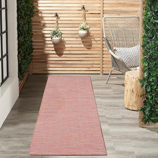 Nourison Home Positano Indoor/Outdoor Rainbow 2'2" x 12' Area Rug, Easy Cleaning, Non Shedding, Bed Room, Living Room, Dining Room, Backyard, Deck, Patio (2x12)
