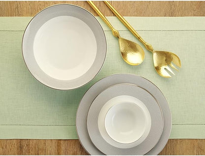 Solino Home Linen Sage Green Table Runner 108 Inches Long - 100% Pure Linen 14 x 108 Inch Table Runner for Fall, Autumn, Thanksgiving - Classic Hemstitch