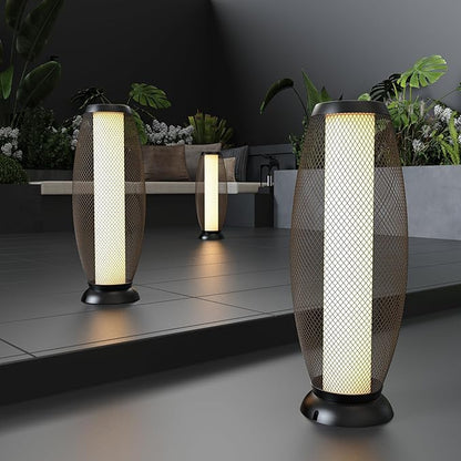 Patio Solar Light Flickering Flame Solar Lamps Hollow Out Waterproof Outdoor Lantern Metal Decorative Lights for Deck Porch Yard