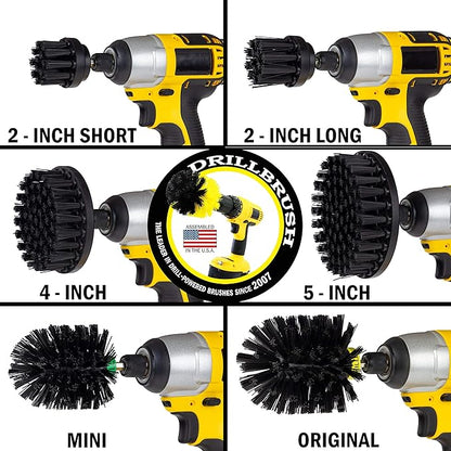 The Ultimate No-Wire Grill Brush Kit - BBQ Accessories - Drill Brush - Rust Remover - Cast Iron Skillet - Grill Cleaner - BBQ Brush - Grill Accessories - Grill Scraper - Electric Smoker - Gas Grill