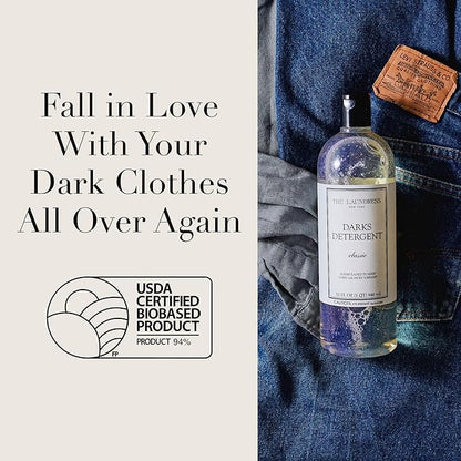 The Laundress Darks Detergent, Concentrated Laundry Detergent Liquid, For Rich Vibrant Colors, Tough on Stains, Classic Scent, 32 oz.