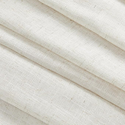 MYSKY HOME Boho Curtains 72 Inch Length, Linen Blend Drapes for Window Decoration French Door Curtain Panels Privacy Shade Burlap Farmhouse Rustic Style for Doorways, 50" x 72", Linen, 2 Panels