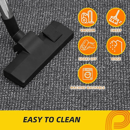 JSEI Dirt Trapper Door Mat 32"x48" Non-Slip Washable Entrance Mat, Dog Doormats, Absorbent & Fade-Resistant Floor Mats, Low Profile Welcome Mats for Entryway, Front Door, and Inside Entrance,Dark Grey