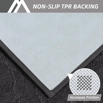 COSY HOMEER-Door-Mat-Non-Slip-Entryway-Rug 36”x60” Absorbent Welcome Mats Washable Dirt Trapper Door Mat Entrance Floor Mats for Front Back Doormats and Wet Shoes,Dark Grey