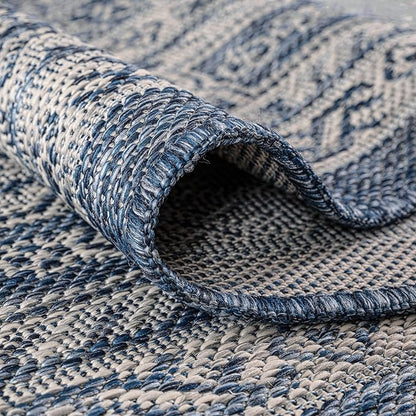 Keen Home Design Terrace Outdoor Area Rug - 4x6 Washable Indoor/Outdoor Rug for Patio, Kitchen, Balcony, Beach, Garden, Deck and Porch, Size: 3'10"x5'7"