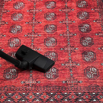 Keen Home Design 2x12 Rug - Machine Washable Runner Rug with Non-Slip Backing, Ideal for Hallway, Entryway, Kitchen, Laundry Room - Vintage, Easy Clean, Durable, Low Pile - (2'6" x 12')