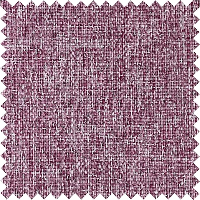 Macochico Pinch Pleated Blackout Linen Curtains 96 Inches Long 100% Light Blocking Burlap Curtains for Bedroom Living Room Thermal Window Panels with Tieback 72”Wx96”L Lilac 1 Panel