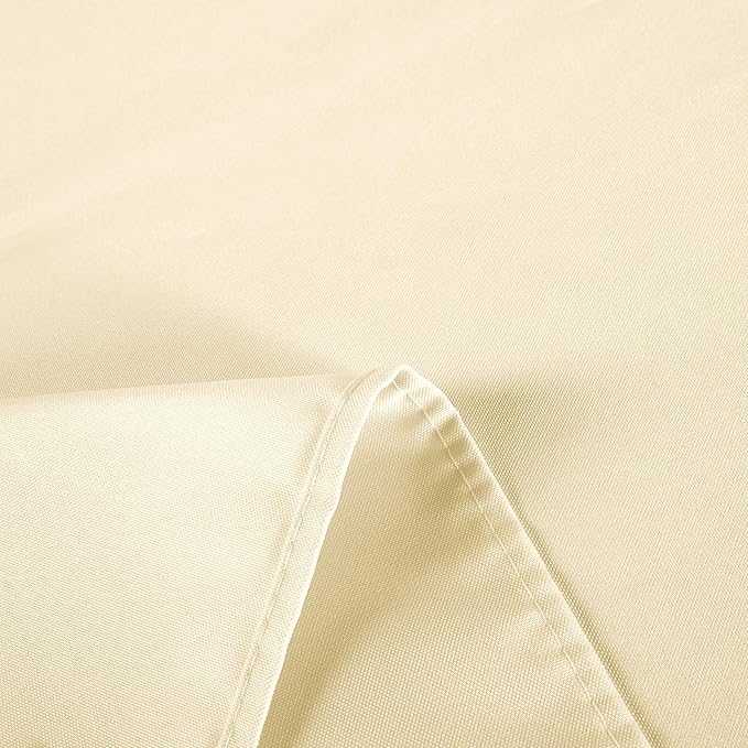 sancua Rectangle Tablecloth - 54 x 108 Inch - Stain and Wrinkle Resistant Washable Polyester Table Cloth, Decorative Fabric Table Cover for Dining Tables, Buffet Parties and Camping, Beige