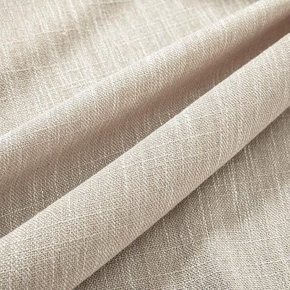 MYSKY HOME Curtains for Kitchen Windows, Sheer Curtains 63 Inch Length for Girls Bedroom Boho Linen Look Textured Fabric Soft Touch Light Filtering, 50" Wide, Light Oatmeal, Set of 2
