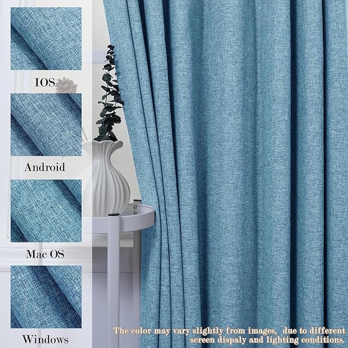 150 Inches Extra Wide Room Divider Draperies, Pinch Pleat Drapes, Absolutely Blackout Sliding Door Drapery, Total Privacy Ceiling Track Curtains, 150" W by 96" L, Blue (1 Panel)