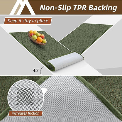 COSY HOMEER-Door-Mat 24"x36" Non Slip Absorbent Entryway Rugs Dirt Trapper Doormats Washable Entrance Mats Low Pile Welcome Floor Mat for Front Back Door and Entry Mats,Green