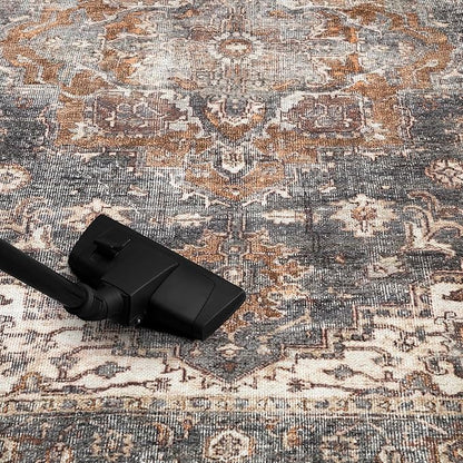 Keen Home Design 3x5 Rug - Machine Washable Entry Rug with Non-Slip Backing, Ideal for Enteryway, Kitchen, Bathroom, Laundry Room - Vintage, Easy Clean, Durable, Low Pile Rug - (3' x 5')