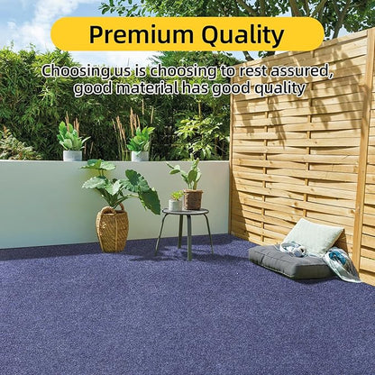 Marine Carpet,6 FT x 18 FT Deep Blue Indoor Outdoor Carpet 0.2" Thick Boat Carpet with Water-Proof TPE Backing, Non-Slide Outdoor Marine Carpet Roll for Home, Patio, Porch, Deck