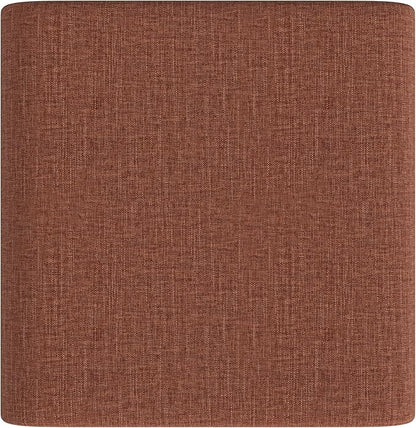 Modern Channel Rust Chenille Foot Stools Ottoman Home Décor, Soft Ottoman Foot Rest Chair for Bedroom and Living Room, Vanity Chair and Stool in Dressing Area, and Lounge (Rust Chenille)