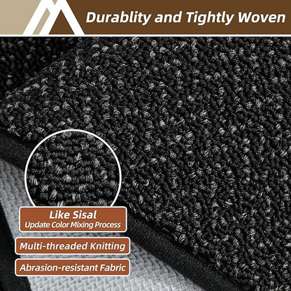 COSY HOMEER-Door-Mat 36"x60" Non Slip Absorbent Entryway Rugs Dirt Trapper Doormats Washable Entrance Mats Low Pile Welcome Floor Mat for Front Back Door and Entry Mats,Black