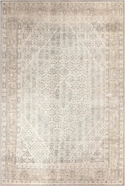 Keen Home Design 3x5 Rug - Machine Washable Entry Rug with Non-Slip Backing, Ideal for Enteryway, Kitchen, Bathroom, Laundry Room - Vintage, Easy Clean, Durable, Low Pile Rug - (3' x 5')