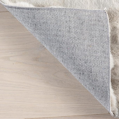 nuLOOM 5' x 8' Cozy Plush Area Rug, Machine Washable, Non-Slip, Soft Fluffy Shag Carpet for Living Room Bedroom Kids Room Nursery Home Decor, Jeni Grey