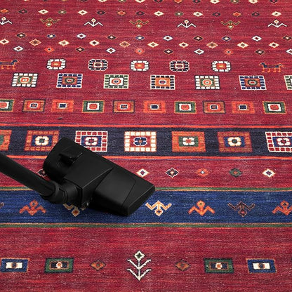 Keen Home Design 2x12 Rug - Machine Washable Runner Rug with Non-Slip Backing, Ideal for Hallway, Entryway, Kitchen, Laundry Room - Vintage, Easy Clean, Durable, Low Pile - (2'6" x 12')