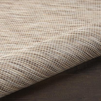 Nourison Positano Indoor/Outdoor Beige 2'2" x 10' Area Rug, Easy Cleaning, Non Shedding, Bed Room, Living Room, Dining Room, Backyard, Deck, Patio (2x10)