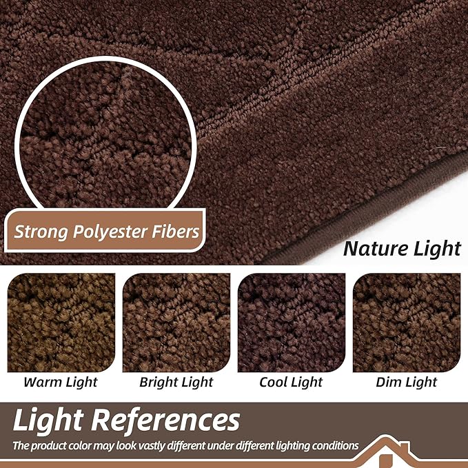 BEQHAUSE Dirt Trapper Door Mat 32" x 48", Doormat Non-Slip Entryway Rugs Washable, Dog Door Mat Stain Resistant and Absorbent Welcome Floor Mat for Front Back Door, Muddy Wet Shoes & Paws, Brown