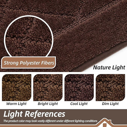 BEQHAUSE Dirt Trapper Door Mat 32" x 48", Doormat Non-Slip Entryway Rugs Washable, Dog Door Mat Stain Resistant and Absorbent Welcome Floor Mat for Front Back Door, Muddy Wet Shoes & Paws, Brown
