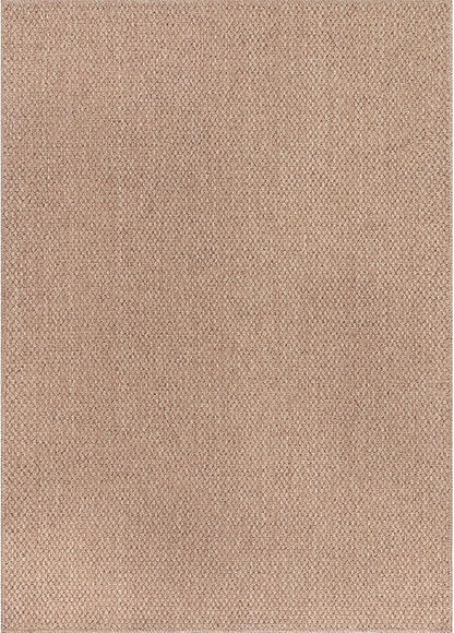 CAMILSON Easy Jute Rug 6x9, Indoor Outdoor Natural Color Farmhouse Area Rugs for Living Room Patio and Kitchen Rug, Solid Boho Woven Design, Easy-Cleaning, Washable Outside Carpet Alfombras (6 x 9)