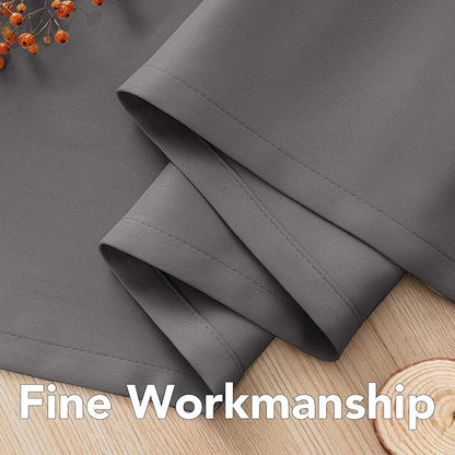 H.VERSAILTEX Blackout Curtains for Bedroom Thermal Insulated Room Darkening Living Room Curtains 72 Inch Long Grommet Privacy Protection Window Curtain Panels/Drapes, 2 Panels, Charcoal Grey