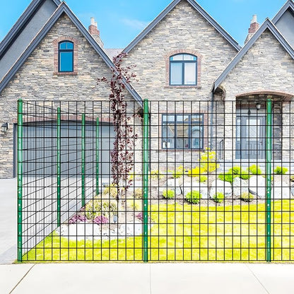 ARIFARO Sturdy Duty Metal Fence Posts 6 Feet assemblable,Pack of 10,No Digging Garden U Post for Wire Fencing Steel Poles for Yard, Outdoor