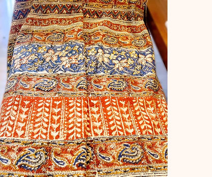 Handmade Cotton Floral Throw Blanket | Indian Block Print with Tassels | Boho Fringed Sofa & Bed Cover | 48x70 Inches Lightweight Decorative Throw for Couch, Living Room & Bedroom