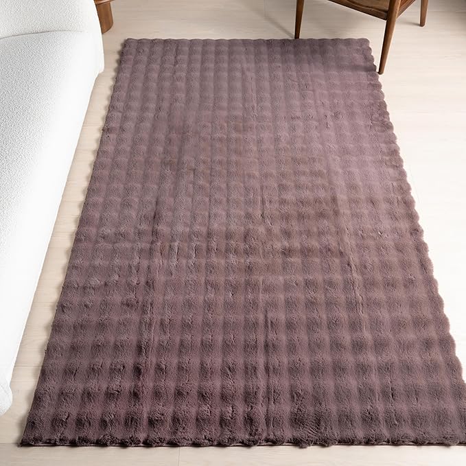 nuLOOM Jeni Checkered 7'6" x 9'6" Machine Washable Area Rug for Living Room Bedroom Dining Room Kitchen, Dark Brown