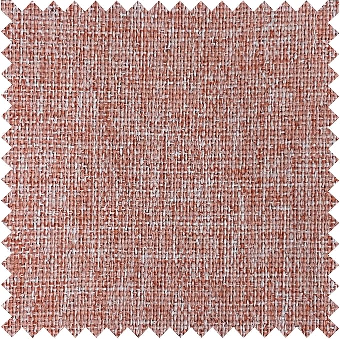 Macochico Extra Wide 100% Blackout Linen Curtains for Sliding Door Pleated Curtains with Hooks Insulated Soft Linen Drapes for Bedroom Living Room with Tieback Orange 100”Wx84”L 1 Panel