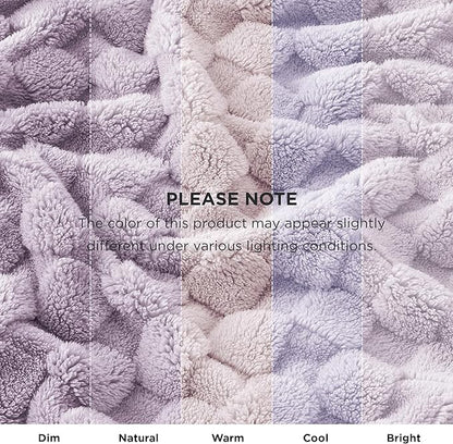 Bedsure GentleSoft Twin Blanket for Bed Lavender Fog - Super Soft Cozy Blankets for Women Men Girls, Cute Fuzzy Fleece Throws for Bedroom Couch, 60x80 Inches