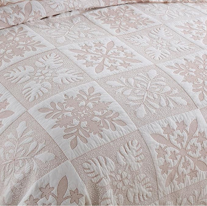 MarCielo 3-Piece 100% Cotton Oversized Bedspread Lightweight Quilt Coverlet Embroidery Farmhouse Bedding Set (TJ Colorful,King (112"x102"))