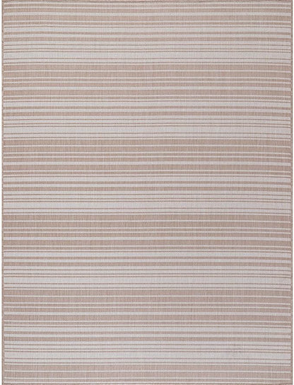 Stripe Outdoor Rug 5x7 Washable Outside Carpet for Indoor Patio Porch Waterproof Easy Cleaning Non Shedding Area Rugs Beige 5 x 7