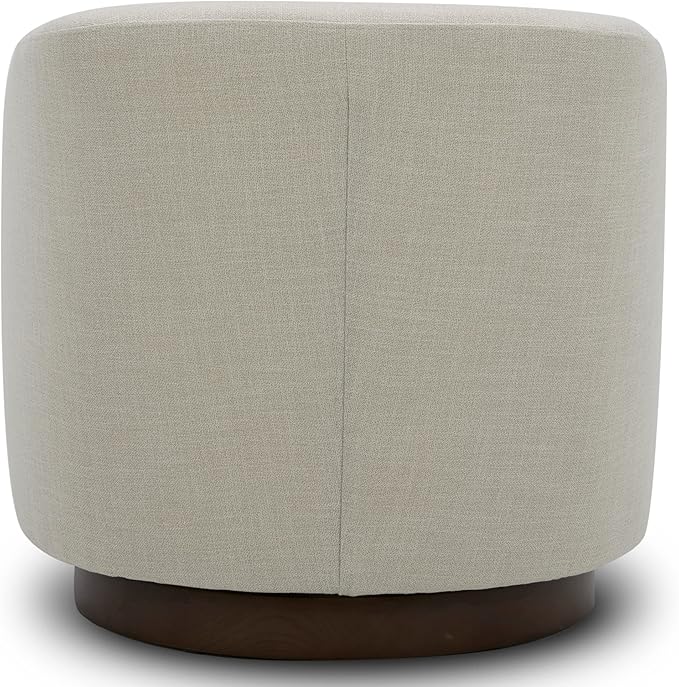 CHITA Swivel Accent Chair, FSC Certified Upholstered Fabric Barrel Chair for Living Room Set of 2, Fully Assembled, Linen