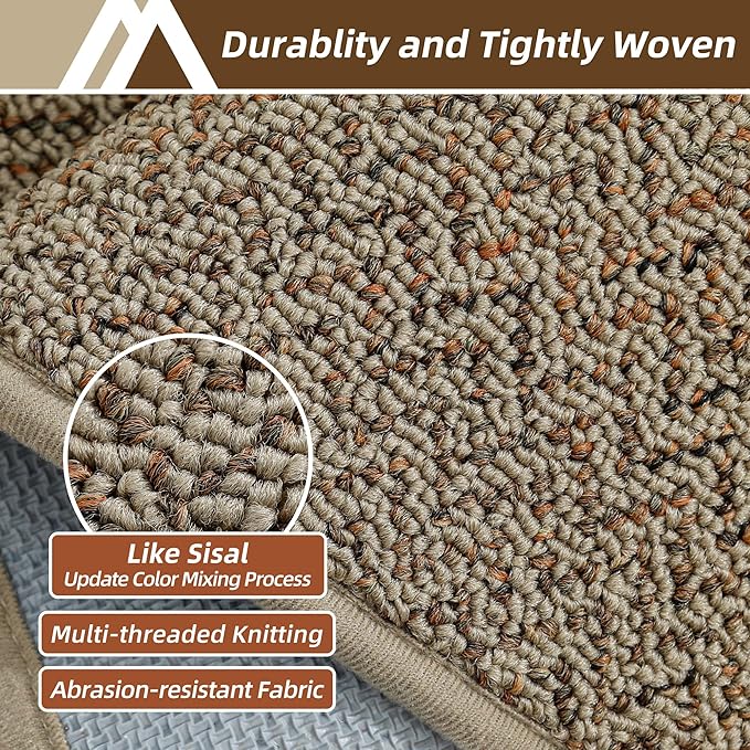 COSY HOMEER-Door-Mat 36"x60" Non Slip Absorbent Entryway Rugs Dirt Trapper Doormats Washable Entrance Mats Low Pile Welcome Floor Mat for Front Back Door and Entry Mats,Taupe