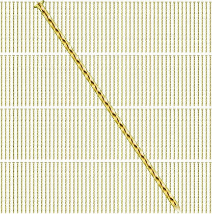 200 Pcs Metal Nails 8 Inch Artificial Spikes Galvanized Spiral Landscape Stakes Edging Spikes Garden Stakes for Fake Landscaping Grass Ground Lawn(Gold)