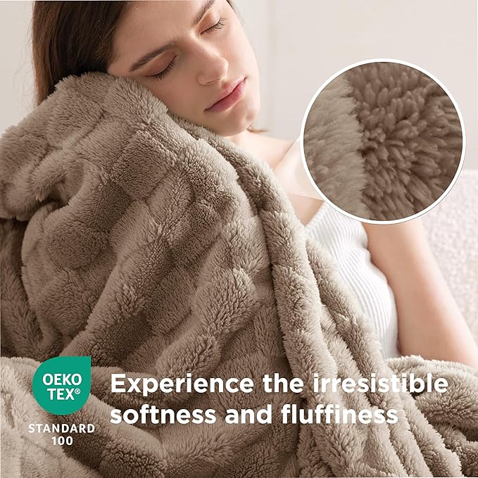 Bedsure GentleSoft Light Taupe Twin XL Blanket for Bed - Super Soft Cozy Fleece Blankets for Women, Cute Throws for Girls, Dorm Room Essentials for Girls Teens Back to School, 66x90 Inches