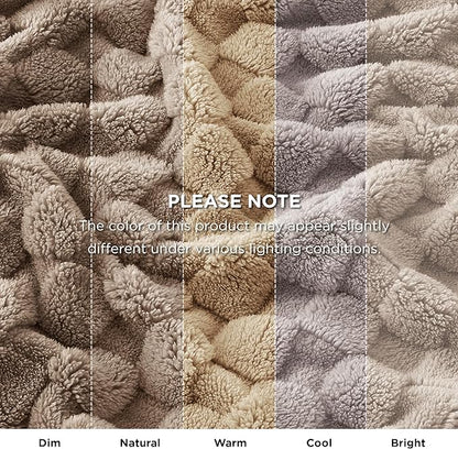 Bedsure GentleSoft Twin Blanket for Bed Light Taupe - Super Soft Cozy Blankets for Women Men Girls, Cute Fuzzy Fleece Throws for Bedroom Couch, 60x80 Inches