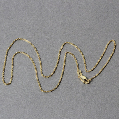 14k Yellow Gold Diamond Cut Cable Link Chain 1.1mm