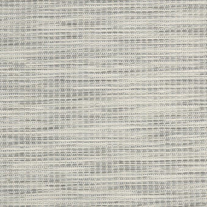 Nourison Positano Indoor/Outdoor Light Grey 6' x Round Area Rug, Easy Cleaning, Non Shedding, Bed Room, Living Room, Dining Room, Backyard, Deck, Patio (6 Round)