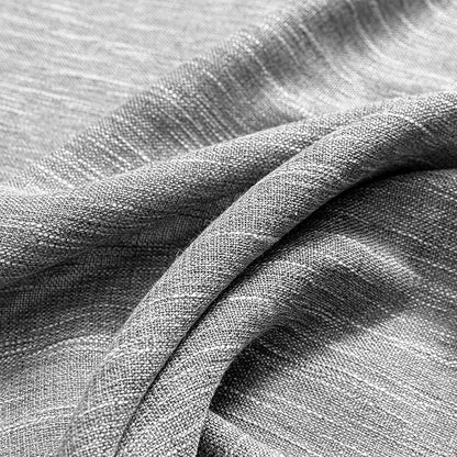 MYSKY HOME Living Room Curtains 2 Panels Boho Semi Sheers Long Drapes Light Filtering for Bedroom Windows, Linen Look Texture Soft Cotton Blend Fabric, 50" Wide x 90" Long, Dark Grey, 2 Panels