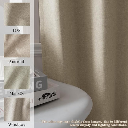 120" Wx96 L Linen Room Divider Drapes for Doorway/Glass Window/Sliding Door/Patio, Extra Wide Pinch Pleated Full Blackout Curtains for Girls Boys Teen Kids Room, 1 Panel, Light Khaki