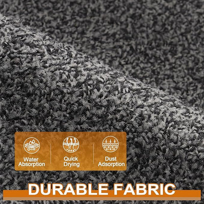 Mibao Front Door Mat, Dirt Trapper Welcome Mat for Outdoor Indoor, Non-Slip Waterproof Doormat, Durable Machine Washable Low Profile Entry Rug for Back Door Outside Patio Porch, 48" x 24", Grey