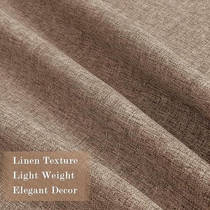 Room Divider Curtains Screen Partitions, Linen Look 100% Blackout Drapery 84 Inches Long, 120" Wide Pinch Pleated Window Drapes, Privacy Protecting, Light Blocking, (1 PC, Taupe)