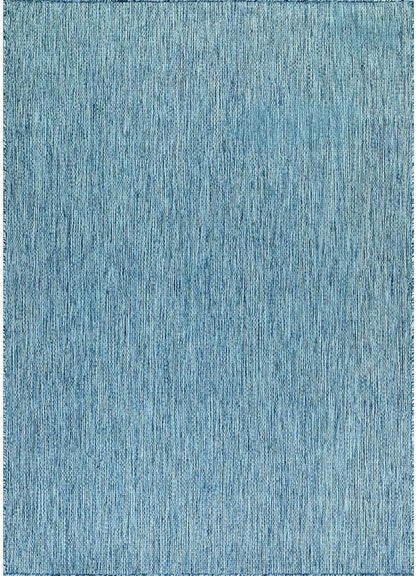 Washable Indoor Outdoor Rug 9x12 Weather Resistant Area Rugs Modern Solid for Porch Deck Balcony Backyard Patio Outside Carpet (9 X 12 Aqua Blue)